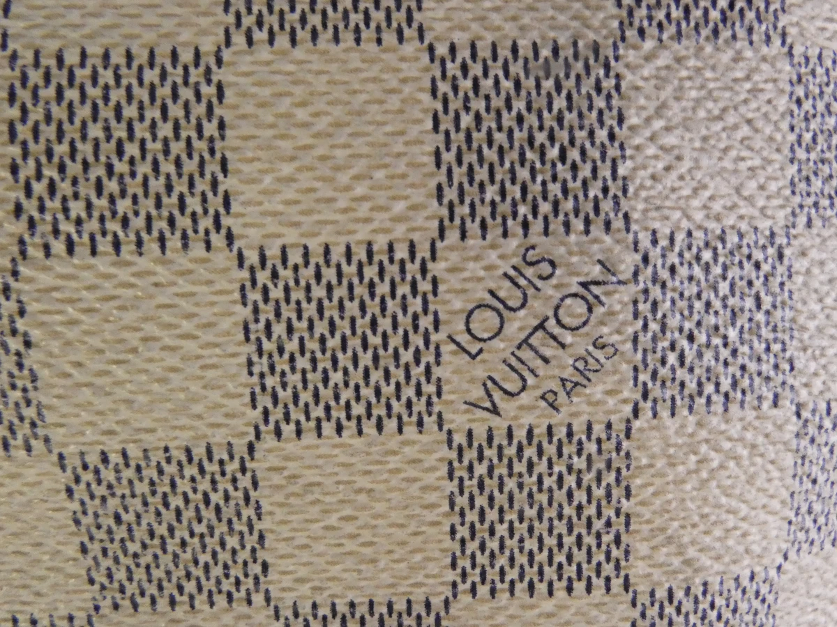 Louis Vuitton grote handtas met ruitpatroon en leren details