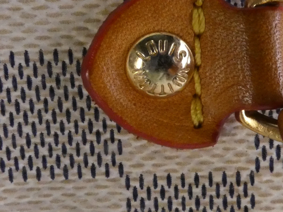 Louis Vuitton grote handtas met ruitpatroon en leren details