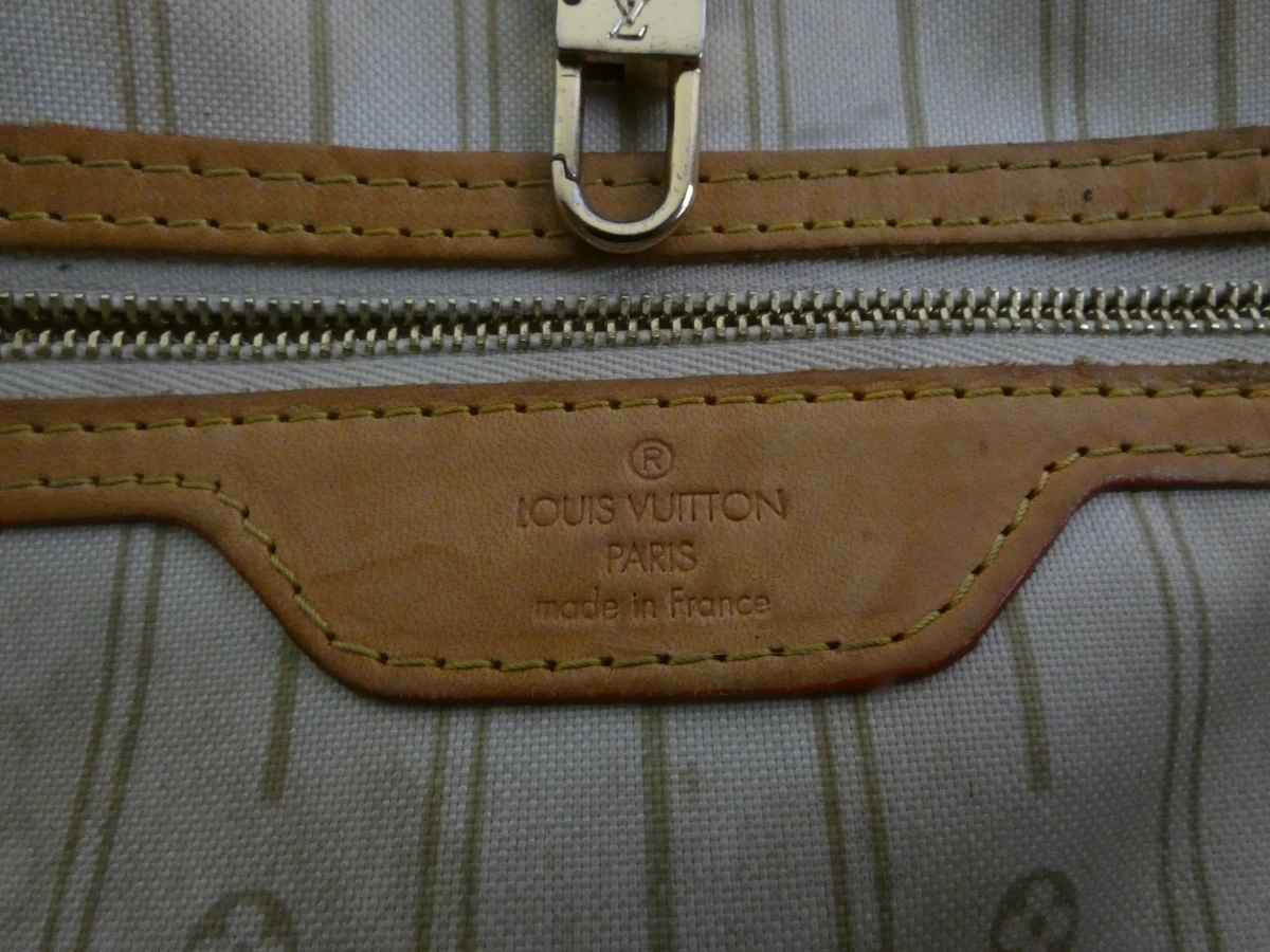 Louis Vuitton grote handtas met ruitpatroon en leren details