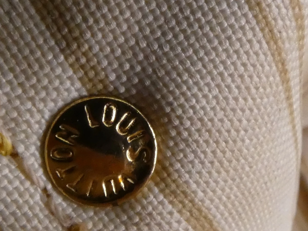 Louis Vuitton grote handtas met ruitpatroon en leren details