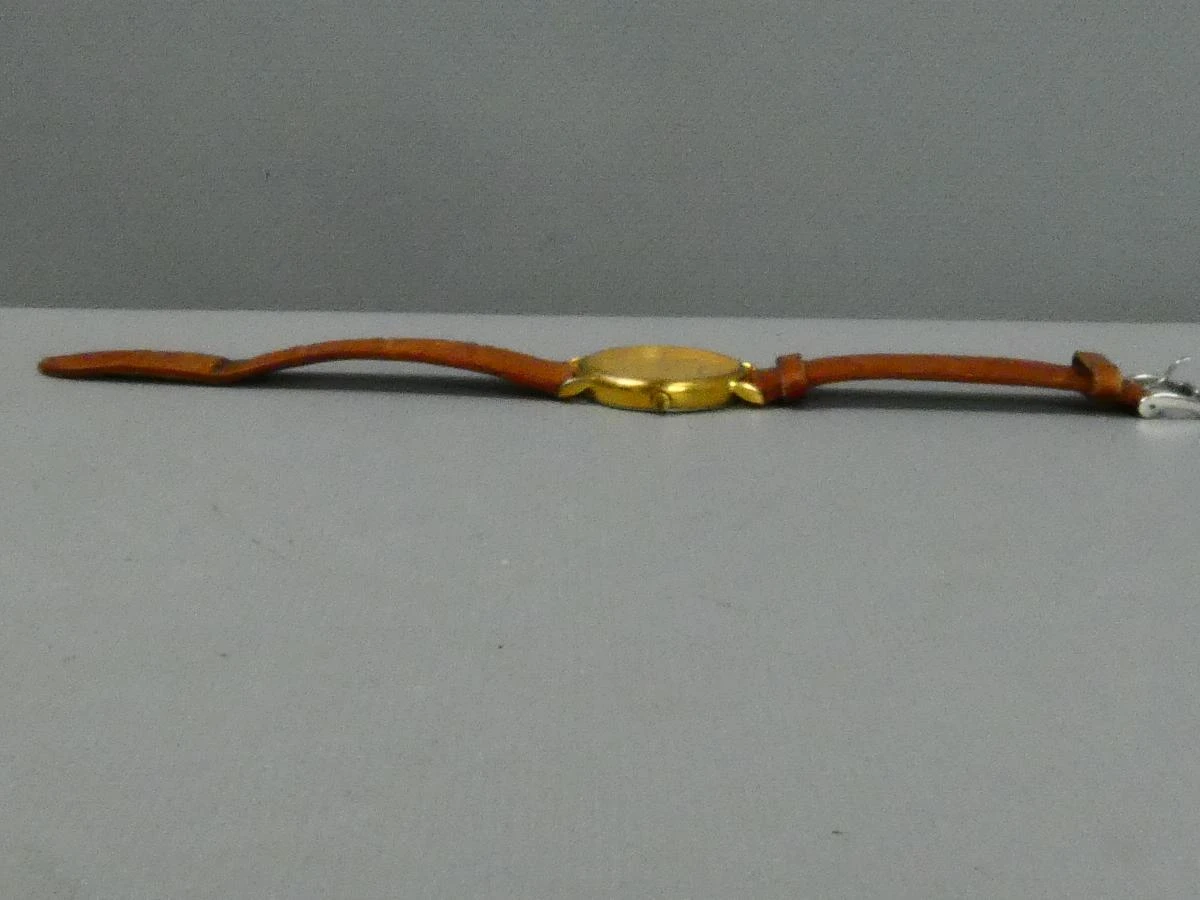 Vintage horloge Rodania met leren band in doos