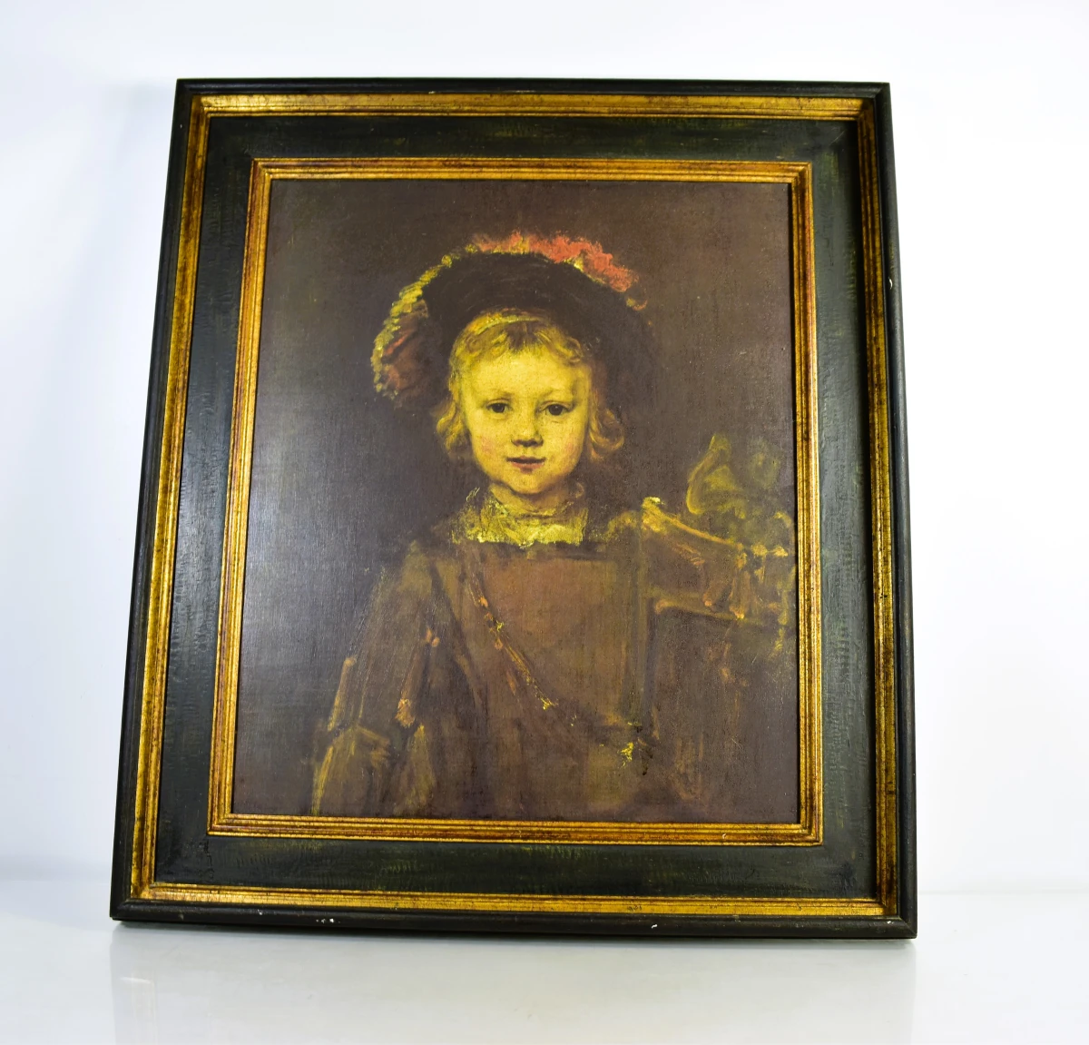 Schilderij van een kind in klassieke stijl met lijst