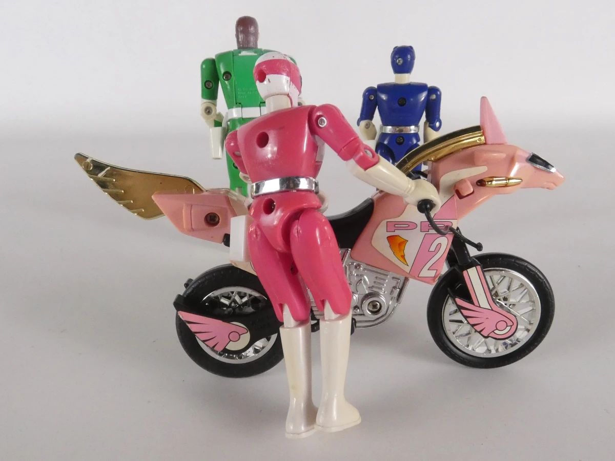 Set vintage Power Rangers en robotfiguren met accessoires