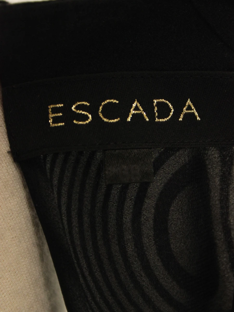 Escada - zwierige zijden jurk met grafische print