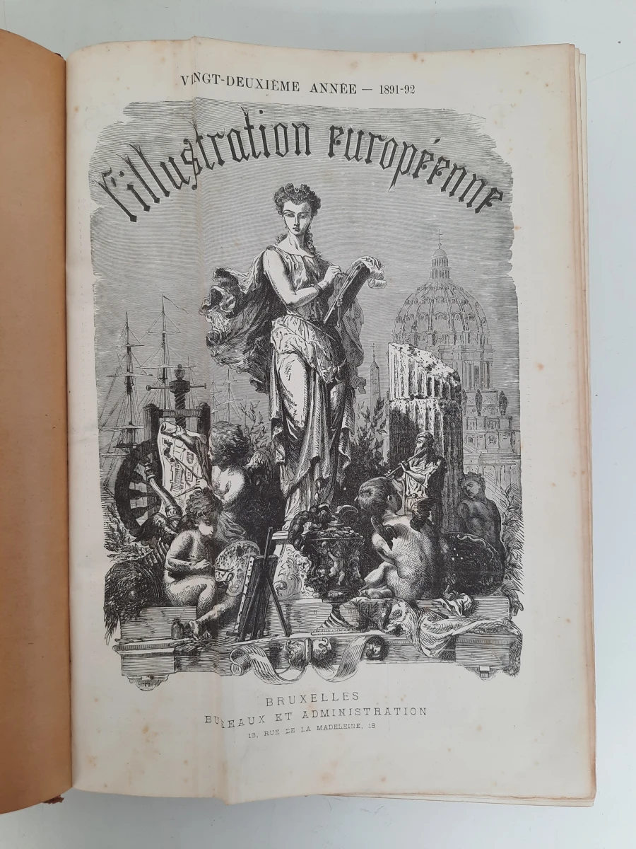 L'Illustration Européenne 1891-1892 (22ste Jaargang) – Antiek Geïllustreerd Jaarboek – Brussel
