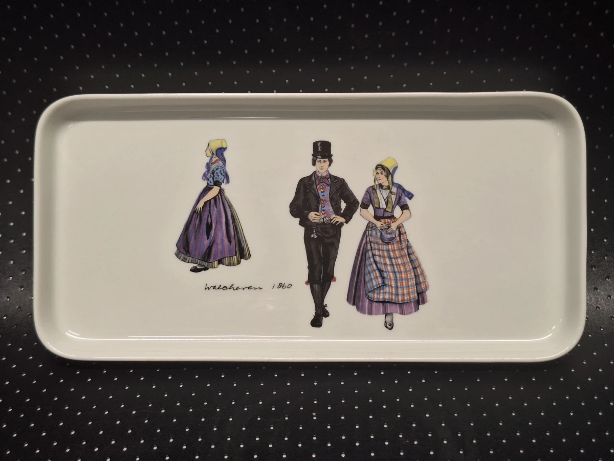 Vintage Villeroy & Boch gebakset - Nederlandse klederdrachten (6-delig)