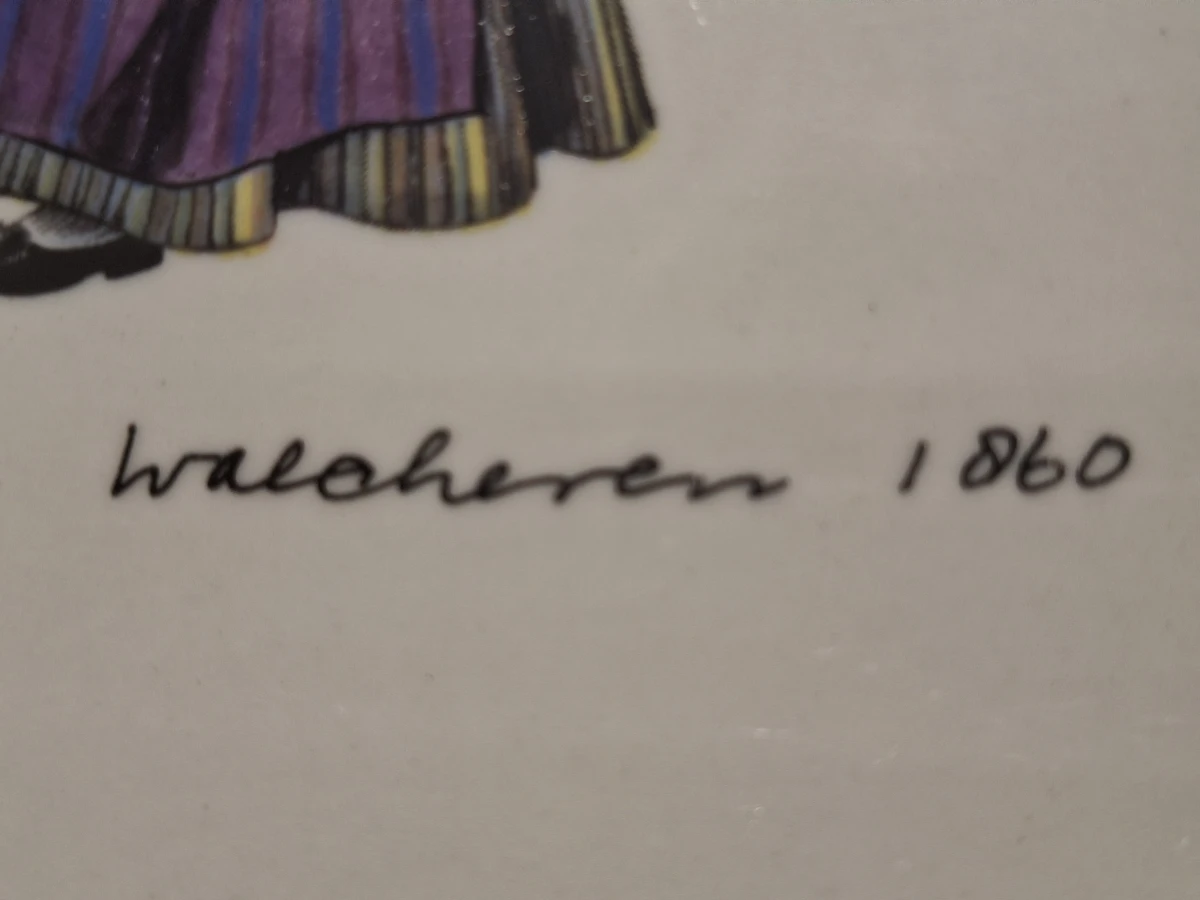 Vintage Villeroy & Boch gebakset - Nederlandse klederdrachten (6-delig)