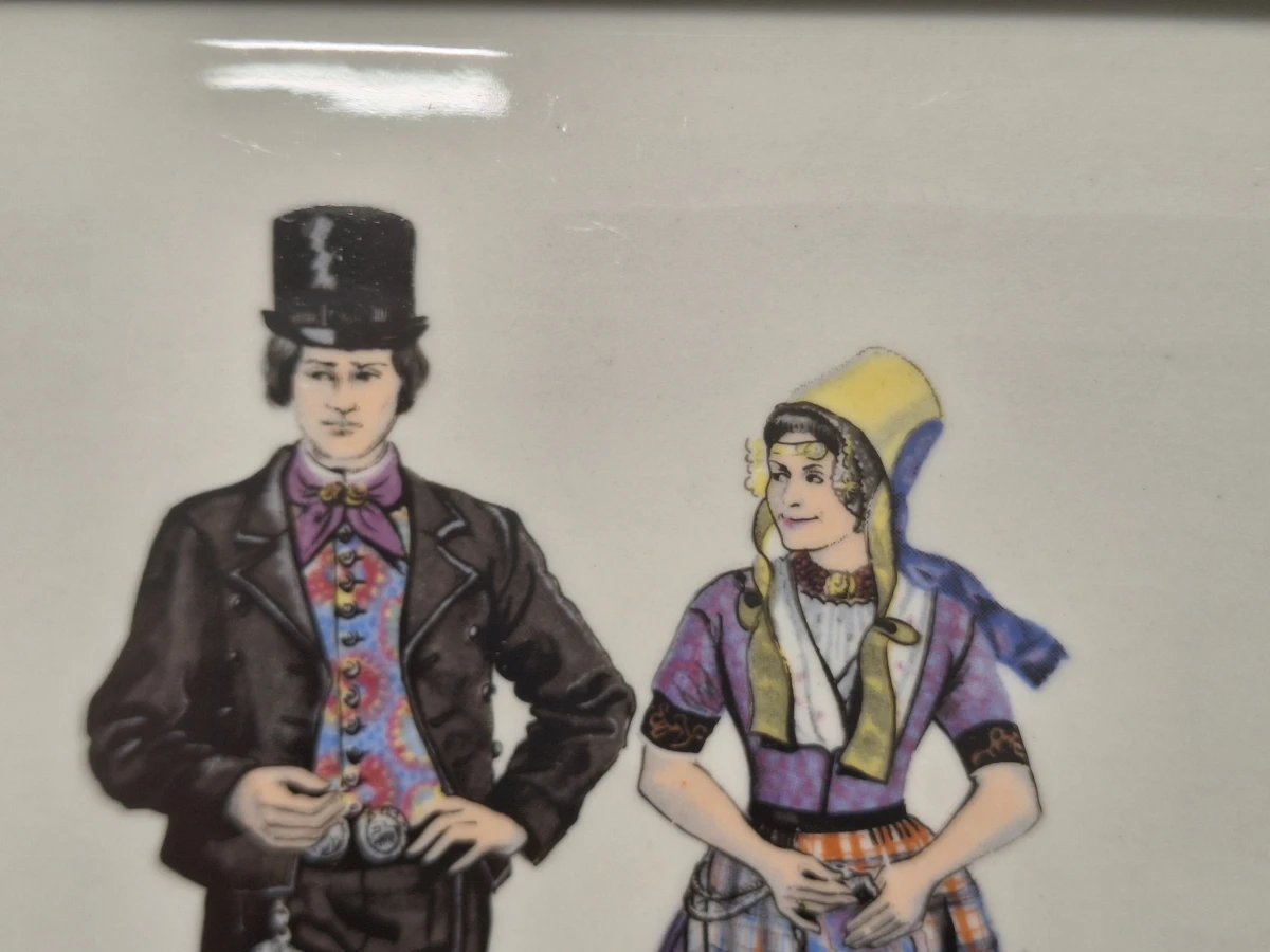 Vintage Villeroy & Boch gebakset - Nederlandse klederdrachten (6-delig)