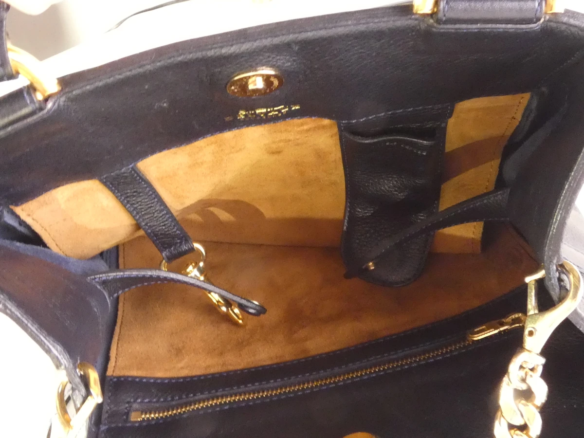 Delvaux leren handtas met gouden details