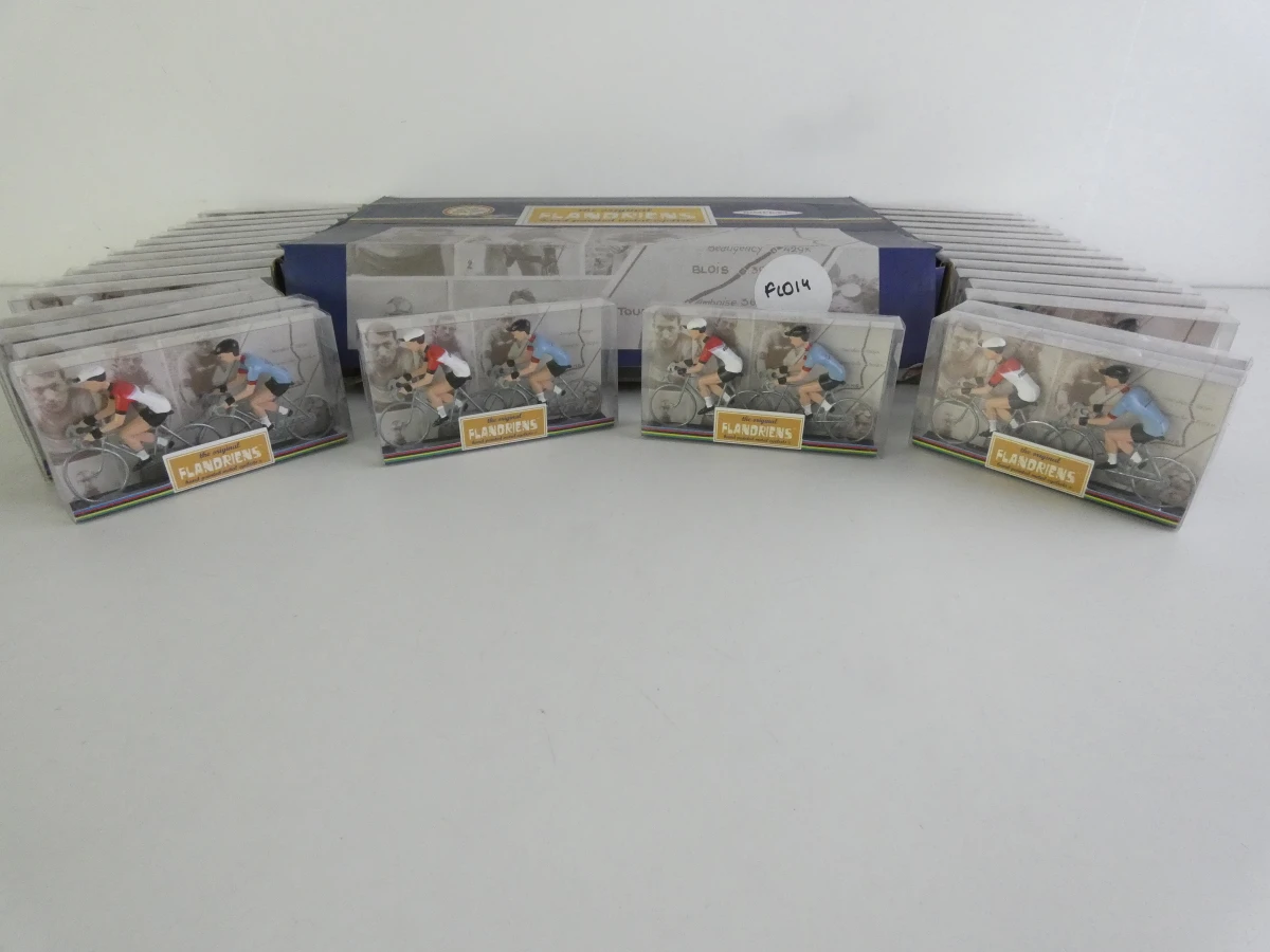 Set van 30 metalen Flandriens wielrenners in doos