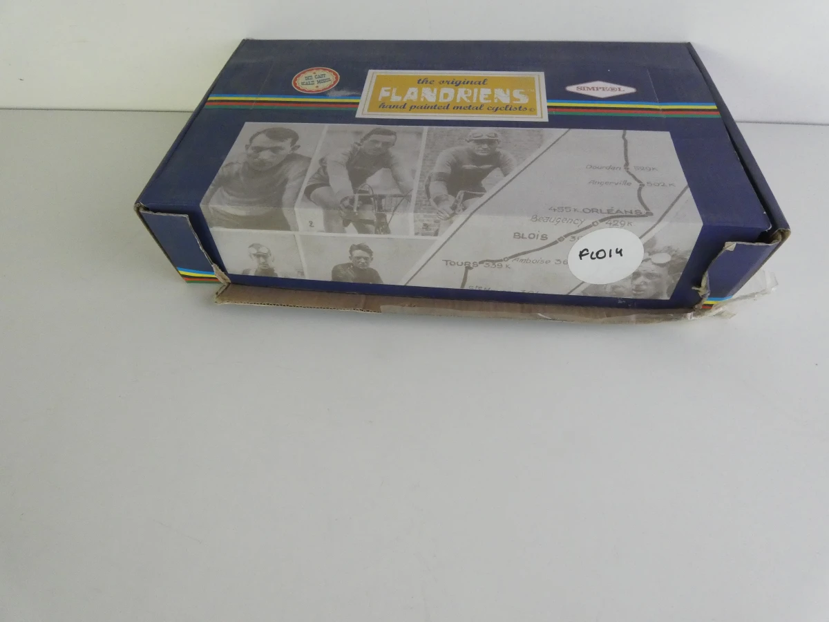 Set van 30 metalen Flandriens wielrenners in doos