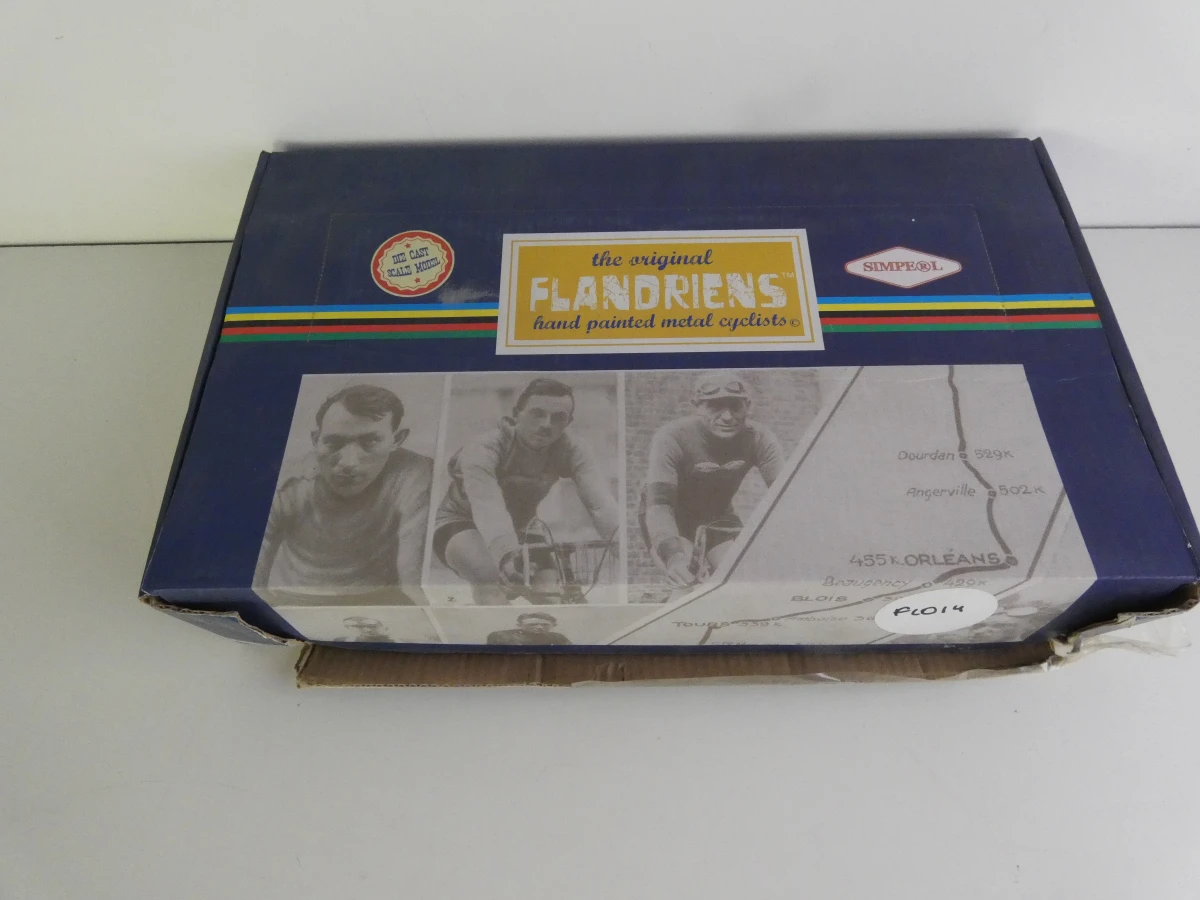 Set van 30 metalen Flandriens wielrenners in doos