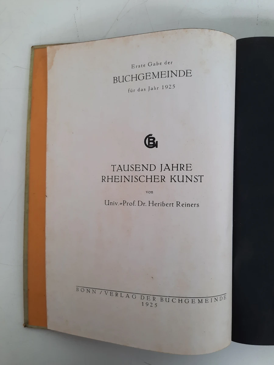 Heribert Reiners – Tausend Jahre Rheinischer Kunst (1925) – Eerste Uitgave Buchgemeinde