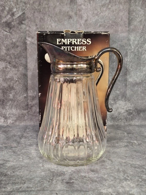 Vintage “Empress” Pitcher - Kristal & verzilverd - Italiaanse designkan met ijsvanger