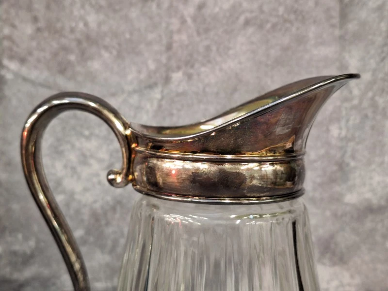 Vintage “Empress” Pitcher - Kristal & verzilverd - Italiaanse designkan met ijsvanger