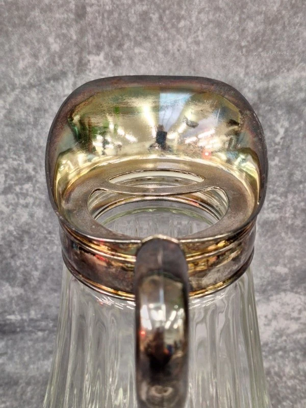 Vintage “Empress” Pitcher - Kristal & verzilverd - Italiaanse designkan met ijsvanger