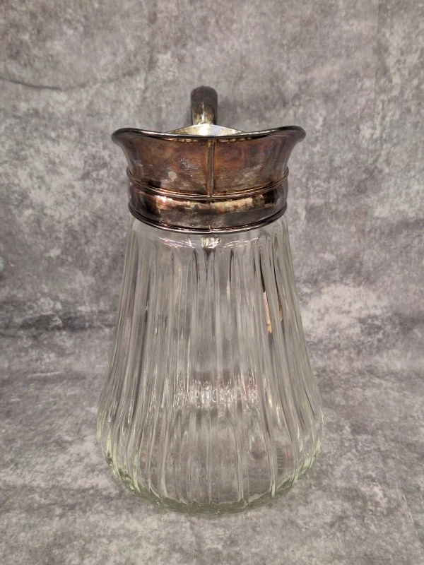 Vintage “Empress” Pitcher - Kristal & verzilverd - Italiaanse designkan met ijsvanger