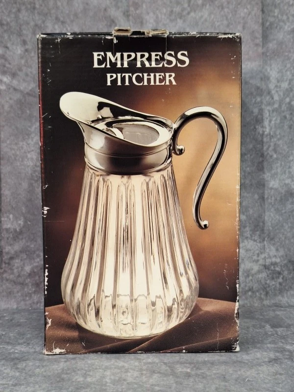 Vintage “Empress” Pitcher - Kristal & verzilverd - Italiaanse designkan met ijsvanger