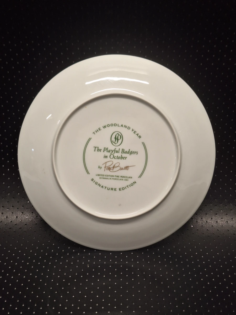 Franklin Porcelain "The Woodland Year" – Complete set van 6 verzamelborden door Peter Barrett (1981)