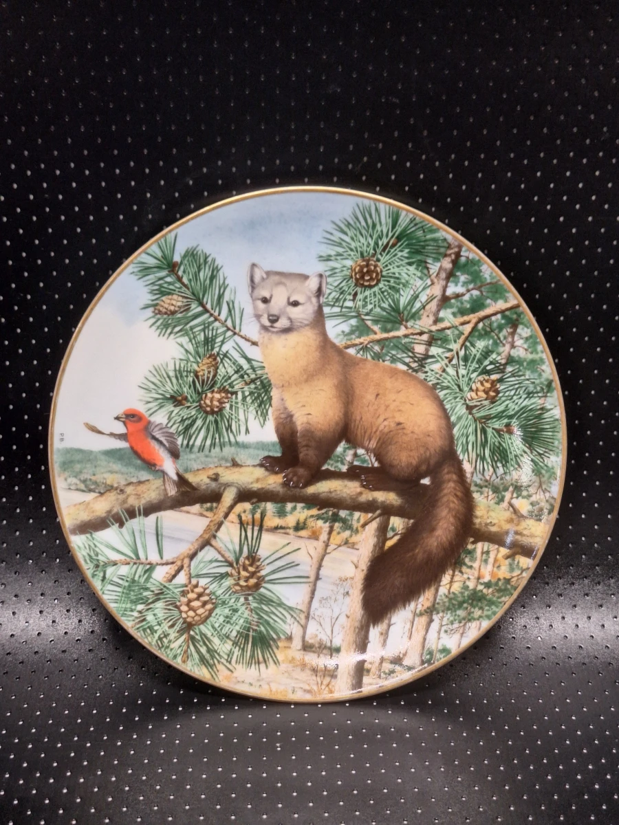 Franklin Porcelain "The Woodland Year" – Complete set van 6 verzamelborden door Peter Barrett (1981)