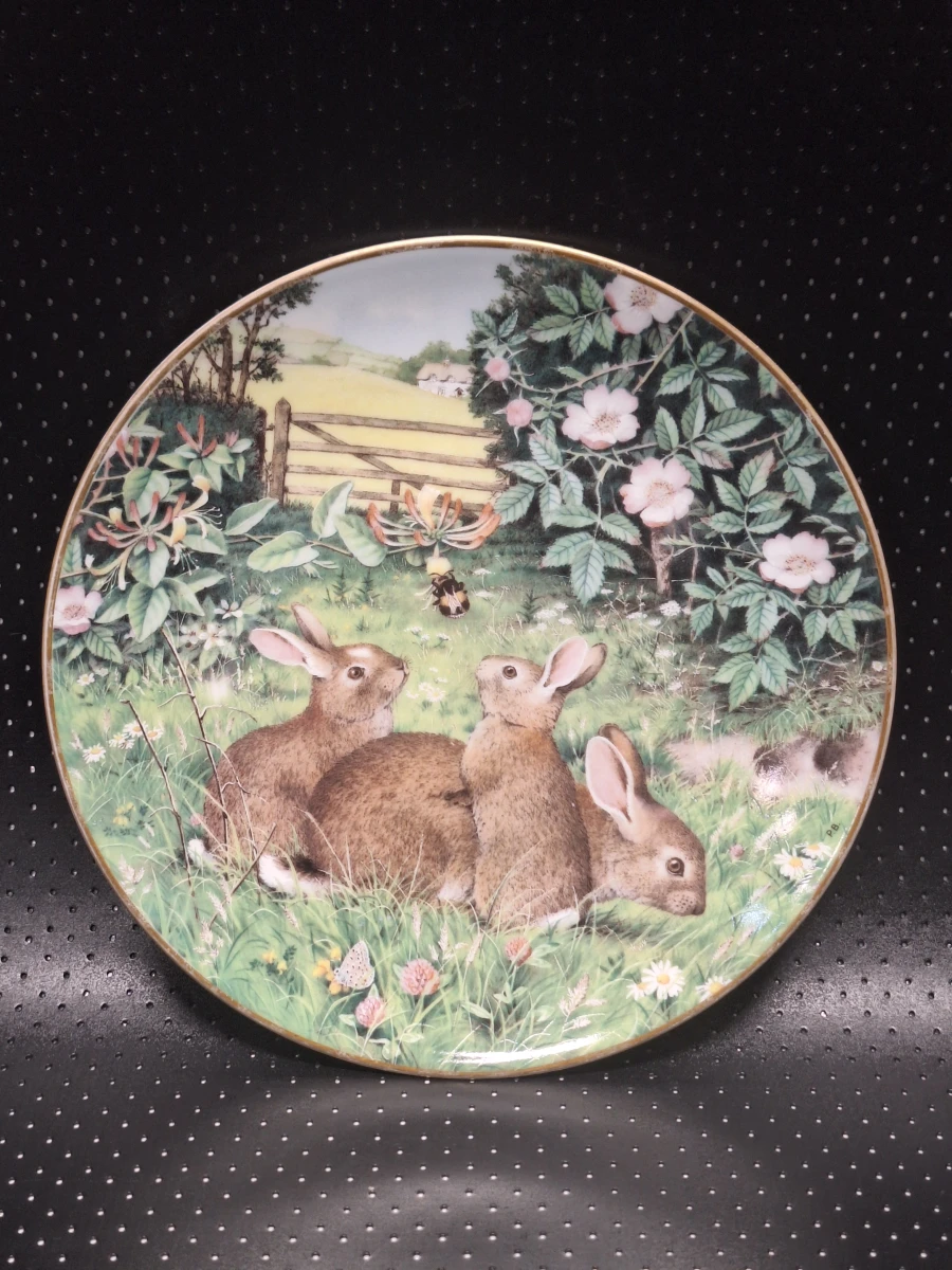 Franklin Porcelain "The Woodland Year" – Complete set van 6 verzamelborden door Peter Barrett (1981)
