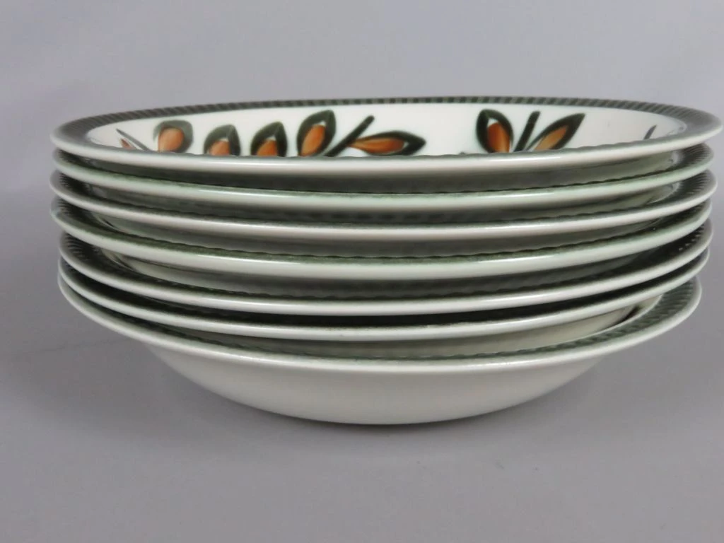 Set van 7 vintage diepe borden Rambouillet