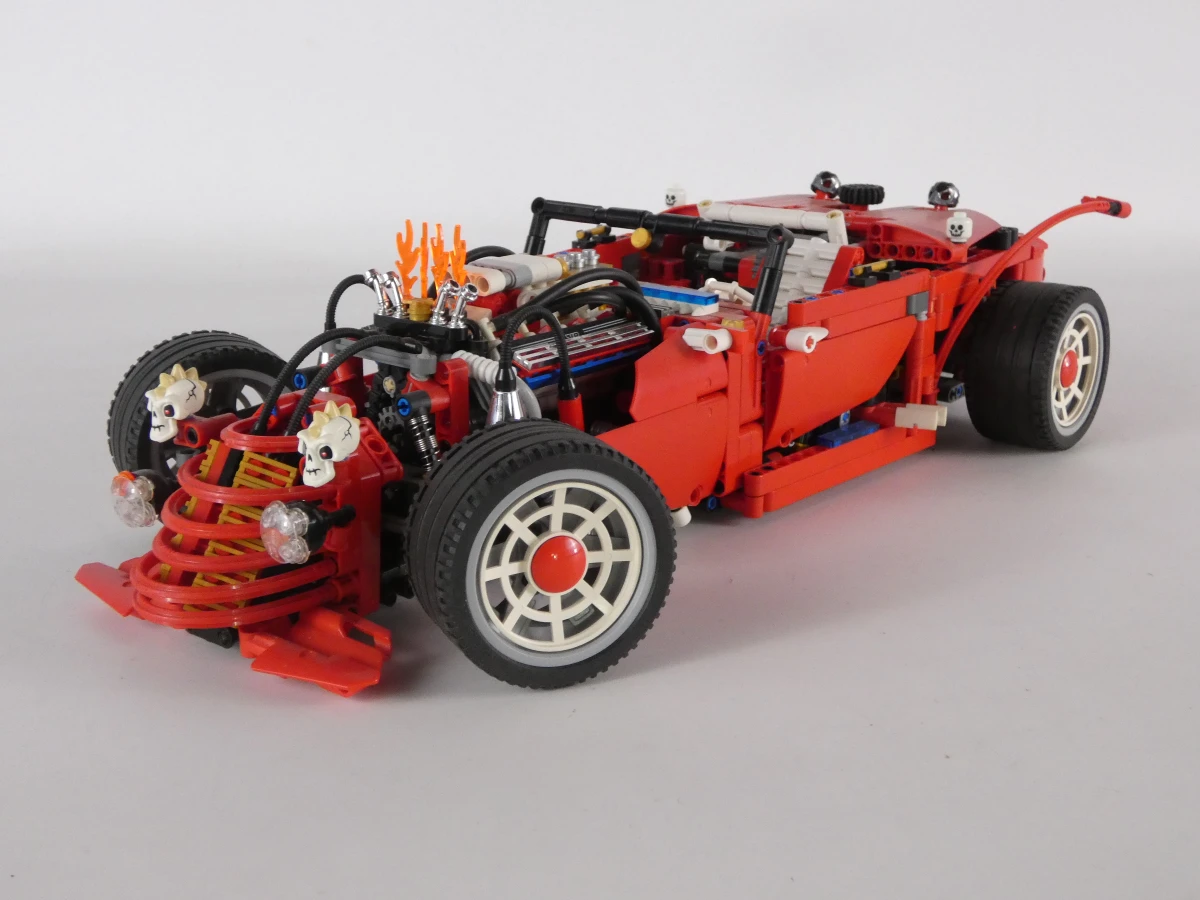 Lego Gedetailleerde rode racewagen met accessoires
