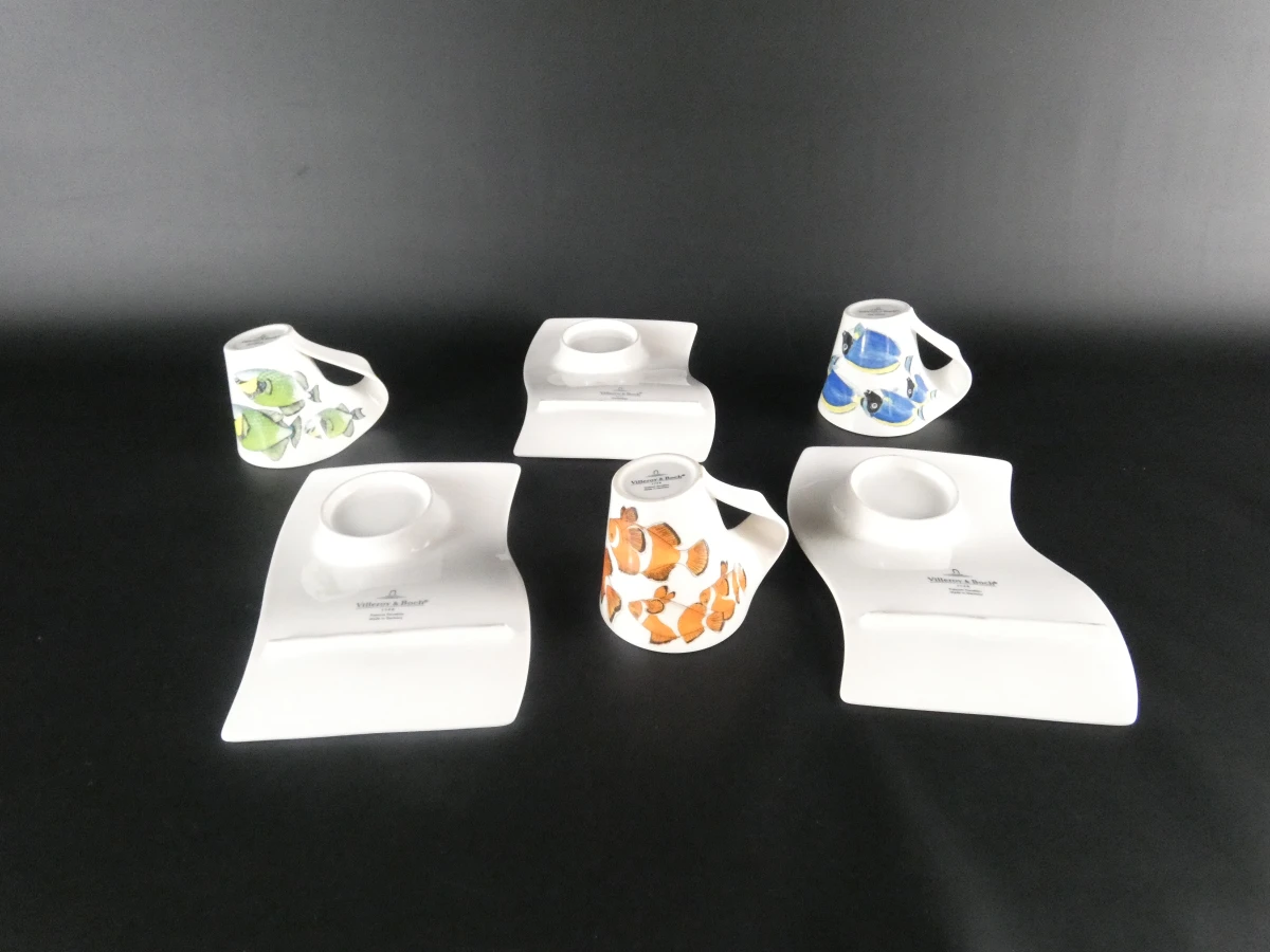 Villeroy & Boch koffieset met 3 kopjes en schotels