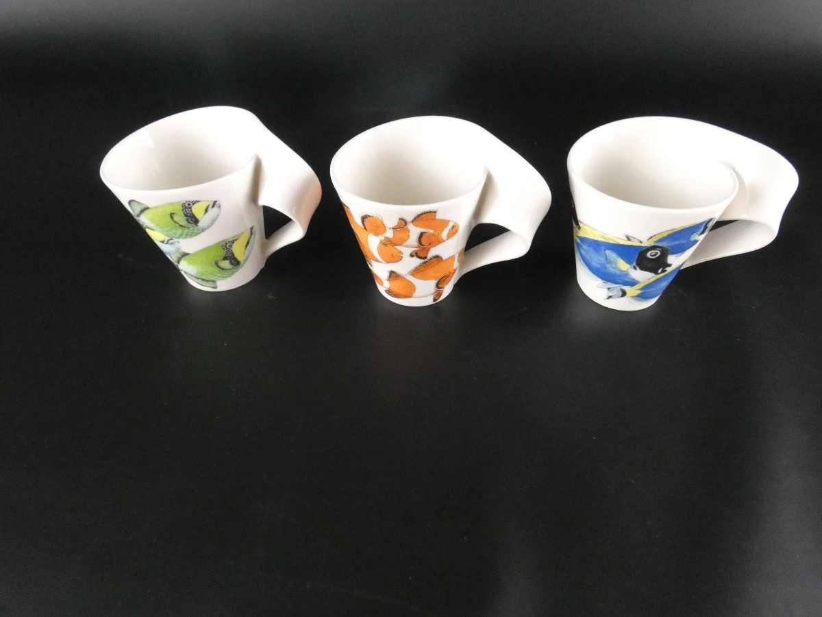 Villeroy & Boch koffieset met 3 kopjes en schotels