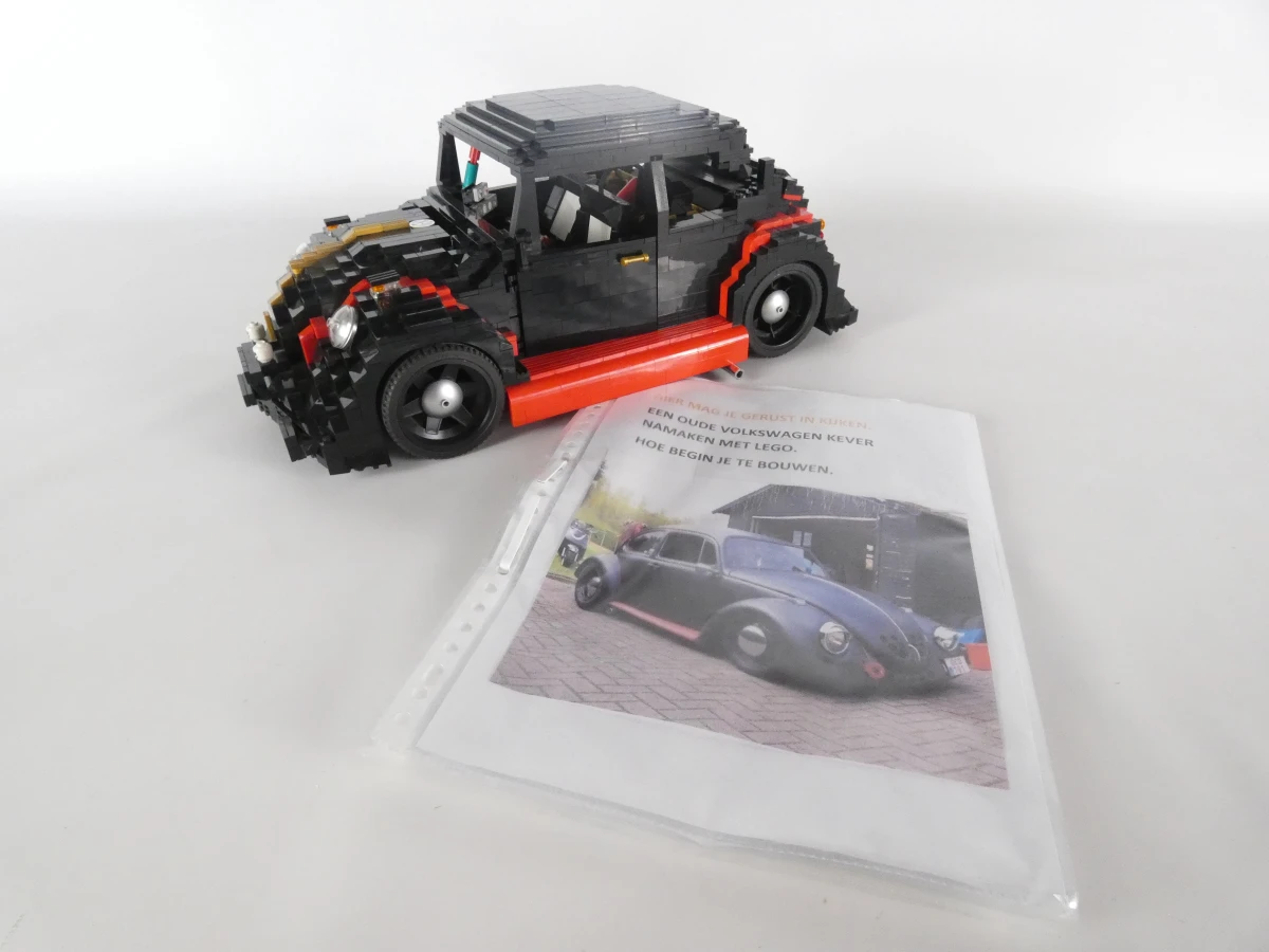 Lego model Volkswagen Kever met bouwinstructies