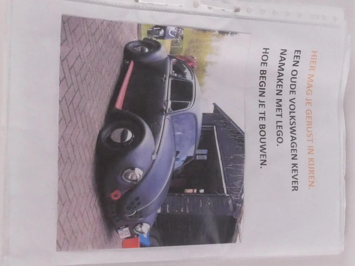 Lego model Volkswagen Kever met bouwinstructies
