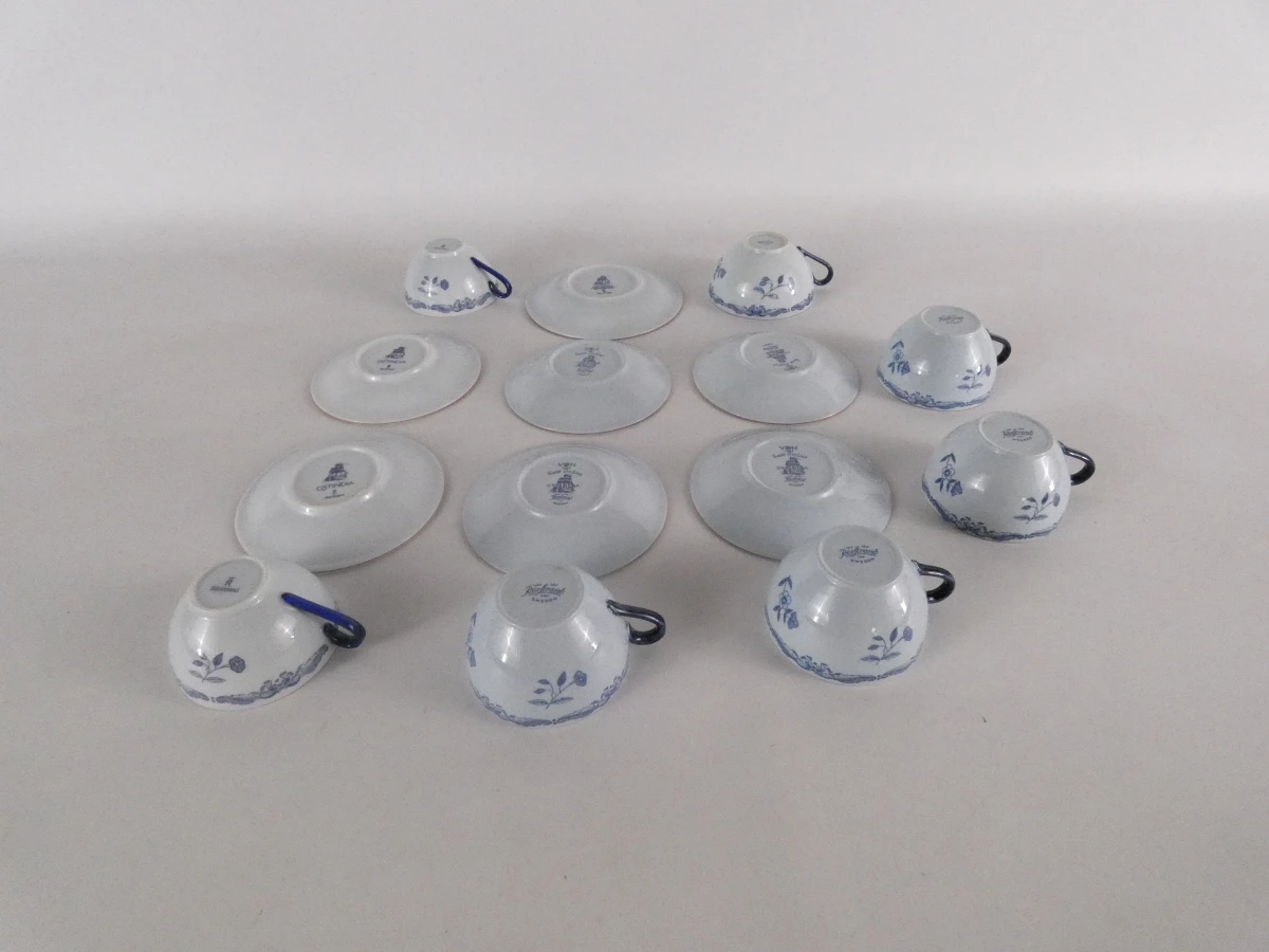 Set van 7 vintage kop en schotels Rörstrand Ostindia