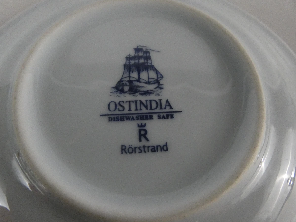 Set van 7 vintage kop en schotels Rörstrand Ostindia