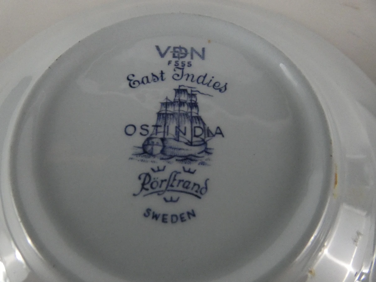 Set van 7 vintage kop en schotels Rörstrand Ostindia