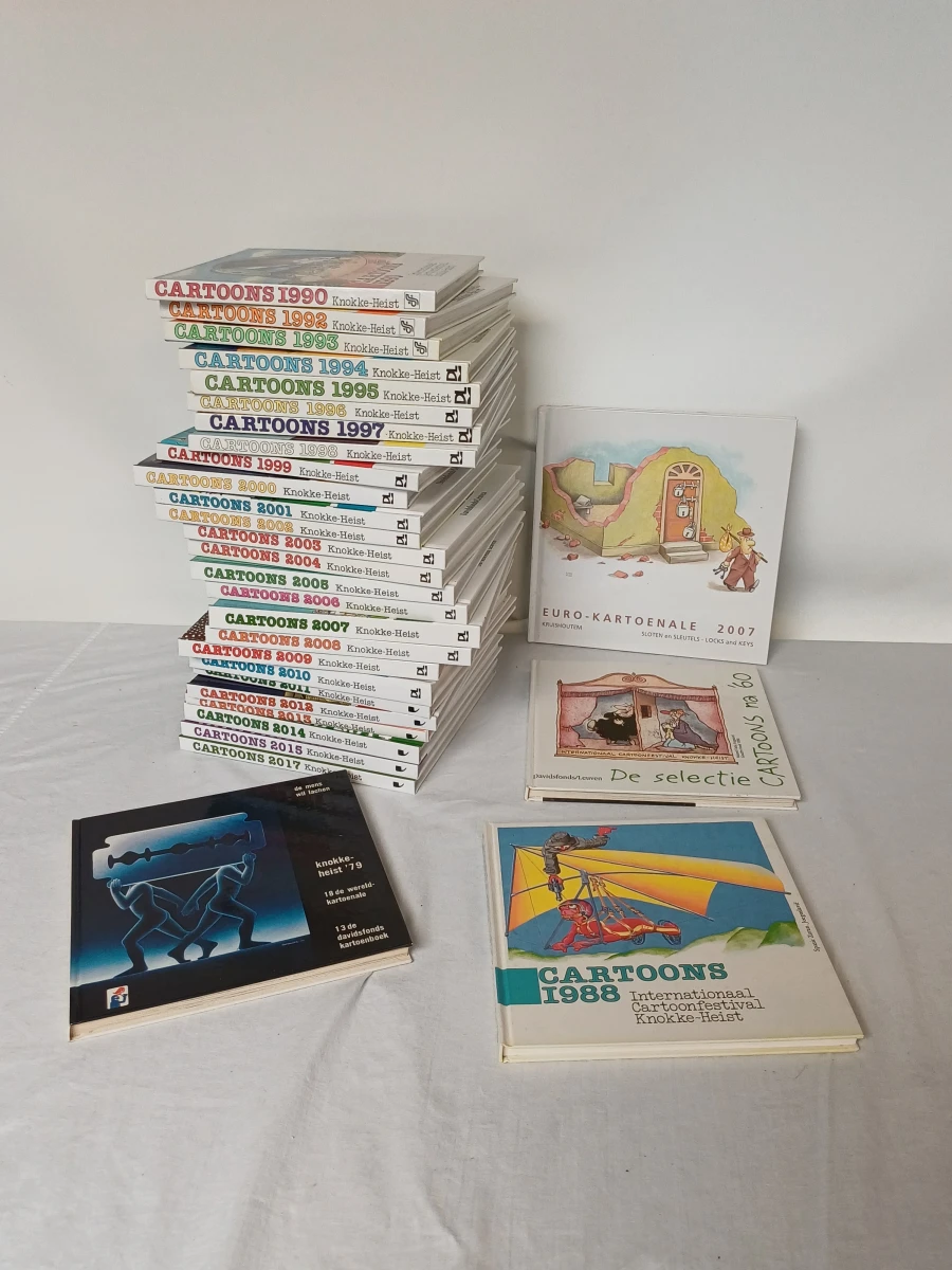 Collectie boeken over cartoons