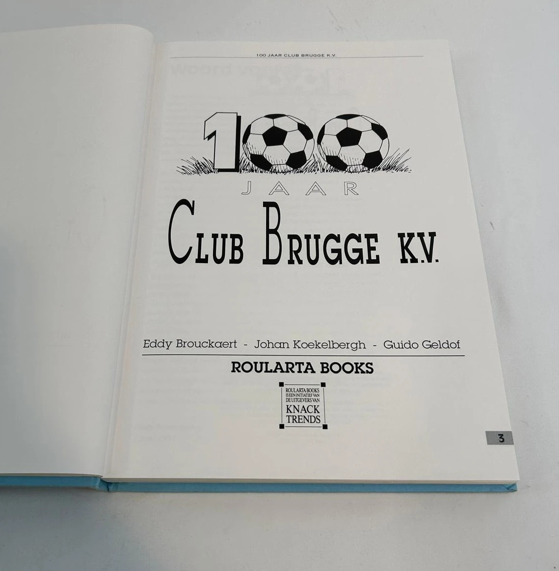 Boek 100 jaar Club Brugge KV