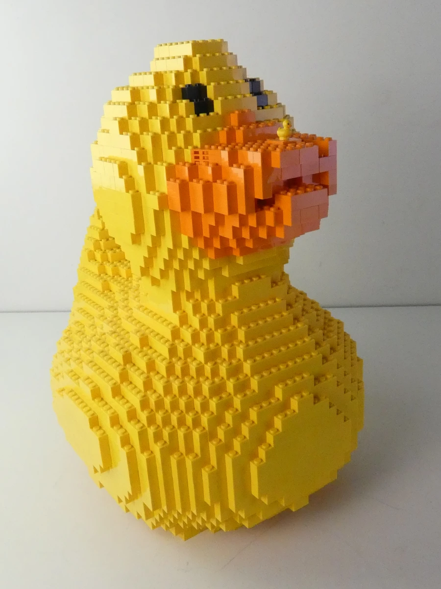 Gele eend van LEGO blokken