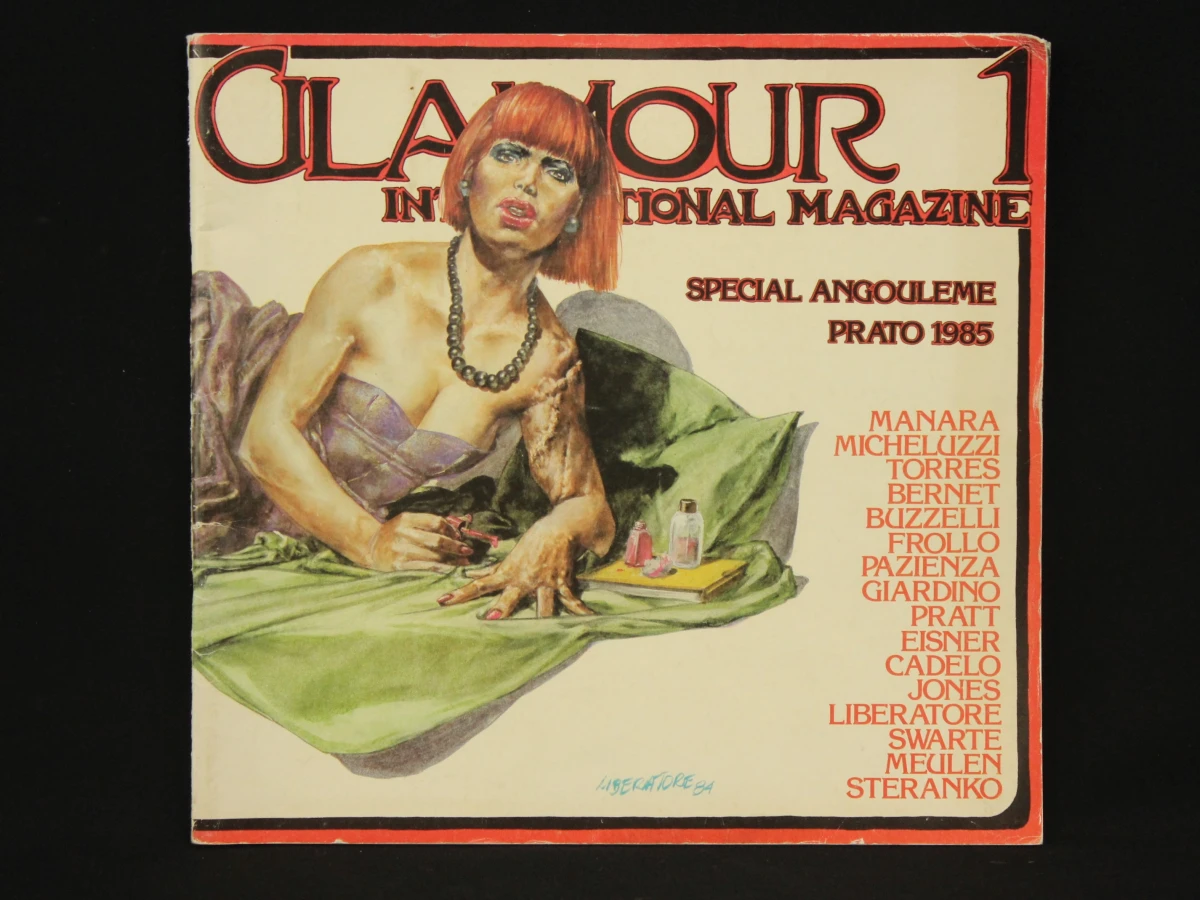 Set van 4 vintage Glamour International stripmagazines uit 1985