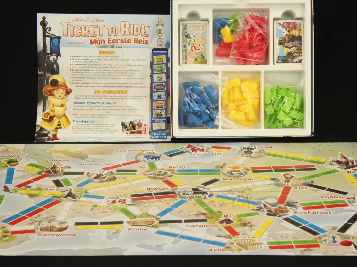Set van 3 gezelschapsspellen in goede staat