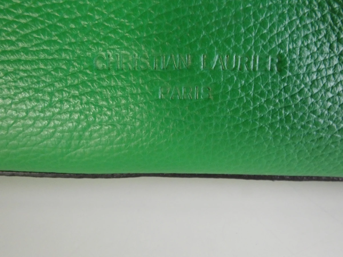 Groene leren handtas - Christian Laurier - Italië