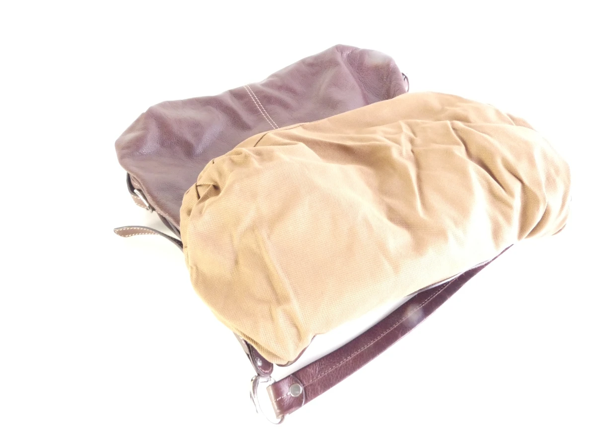 Donkebruine leren handtas