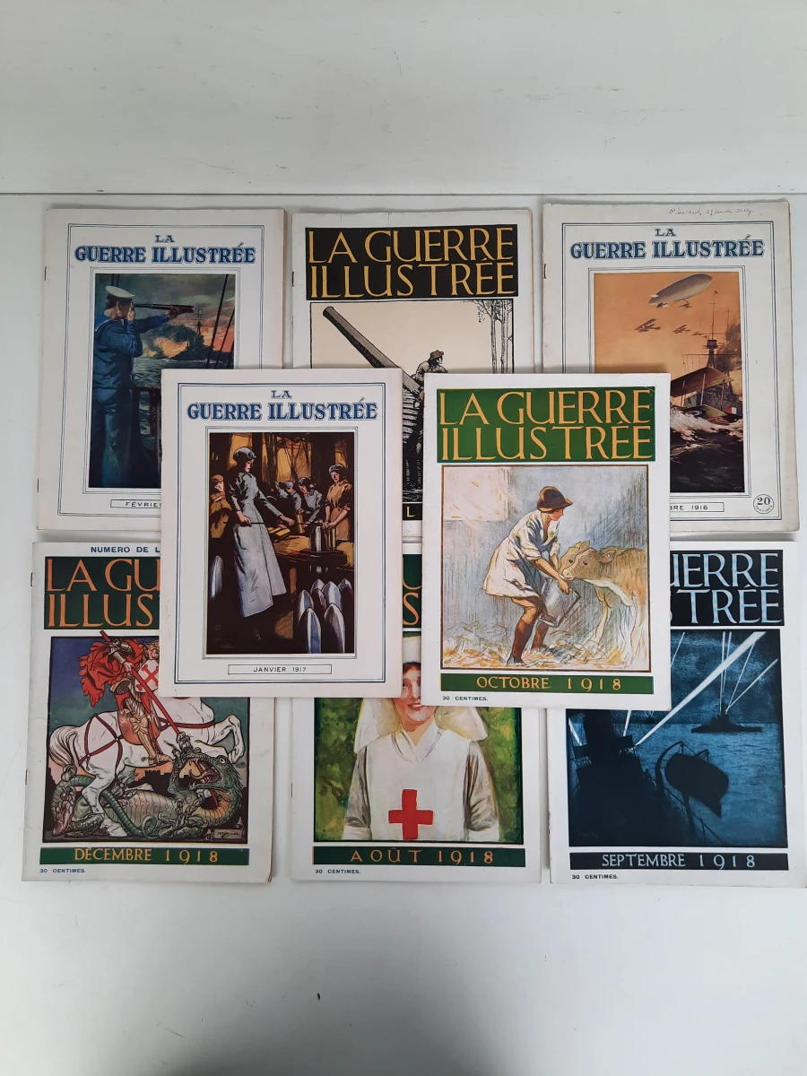 Grote Partij 'La Guerre Illustrée' (1917–1918) – Eerste Wereldoorlog Tijdschriften / Militaria