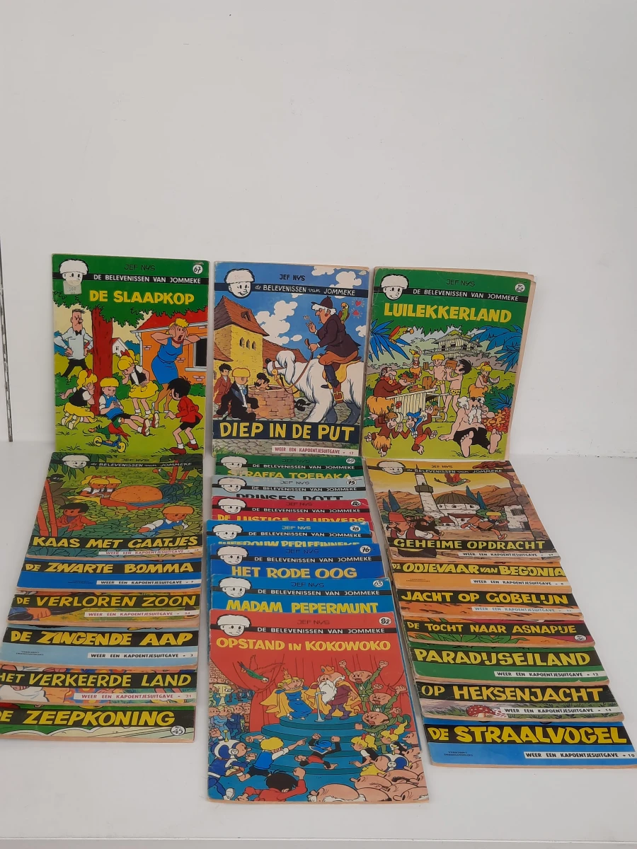 Grote Stapel Vintage Jommeke Stripboeken – Jef Nys – Jaren '60 / '70 / '80 (Kapoentjesuitgaven)