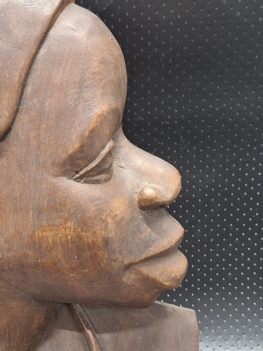 Unieke set Afrikaanse houten wandpanelen - Mid-Century Modern (man en vrouw)