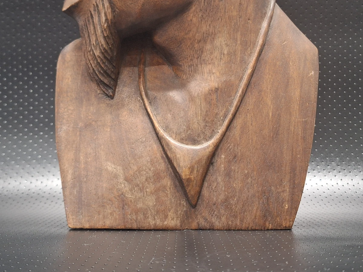 Unieke set Afrikaanse houten wandpanelen - Mid-Century Modern (man en vrouw)