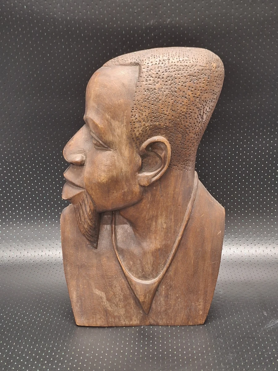 Unieke set Afrikaanse houten wandpanelen - Mid-Century Modern (man en vrouw)