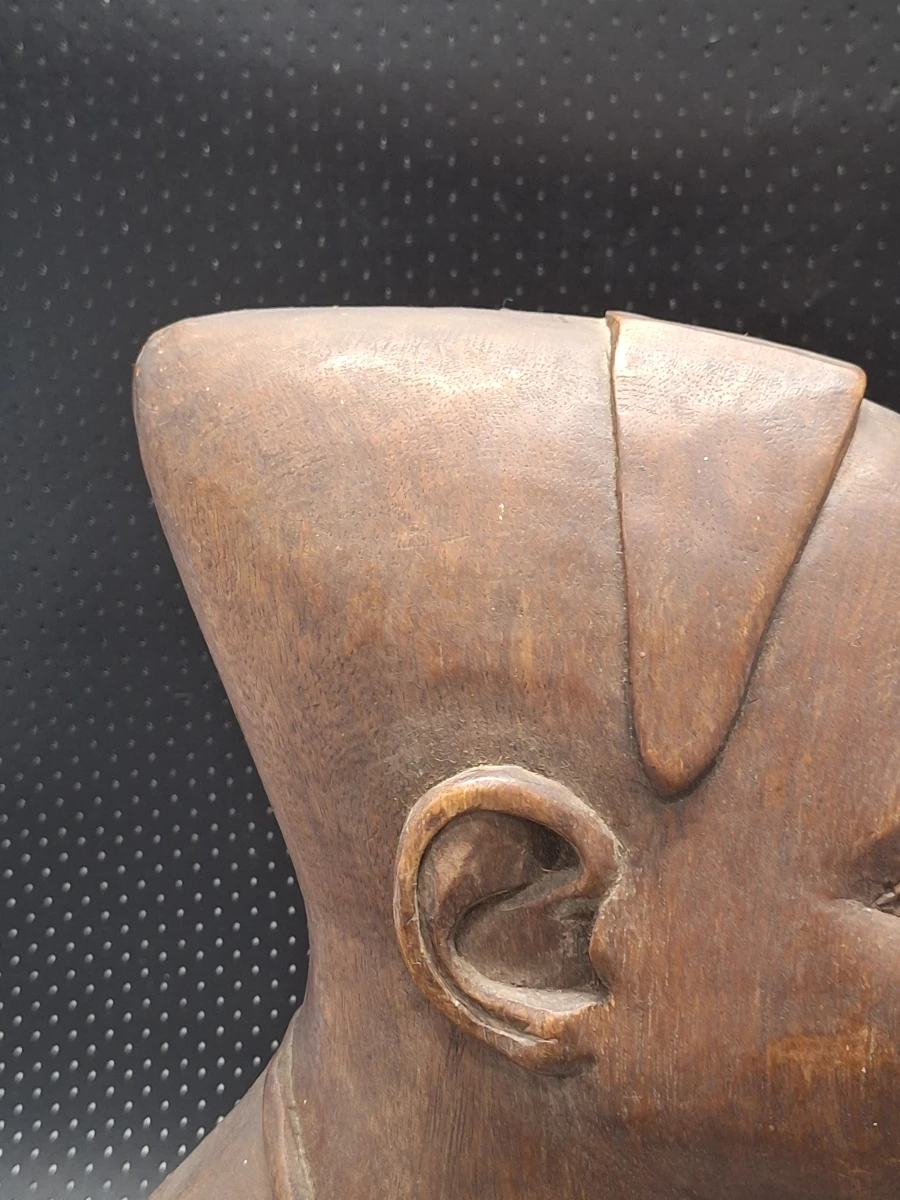 Unieke set Afrikaanse houten wandpanelen - Mid-Century Modern (man en vrouw)