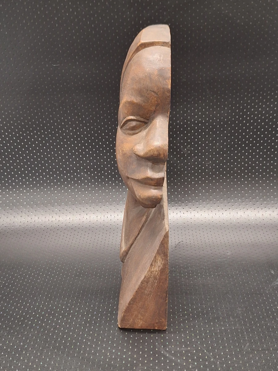 Unieke set Afrikaanse houten wandpanelen - Mid-Century Modern (man en vrouw)
