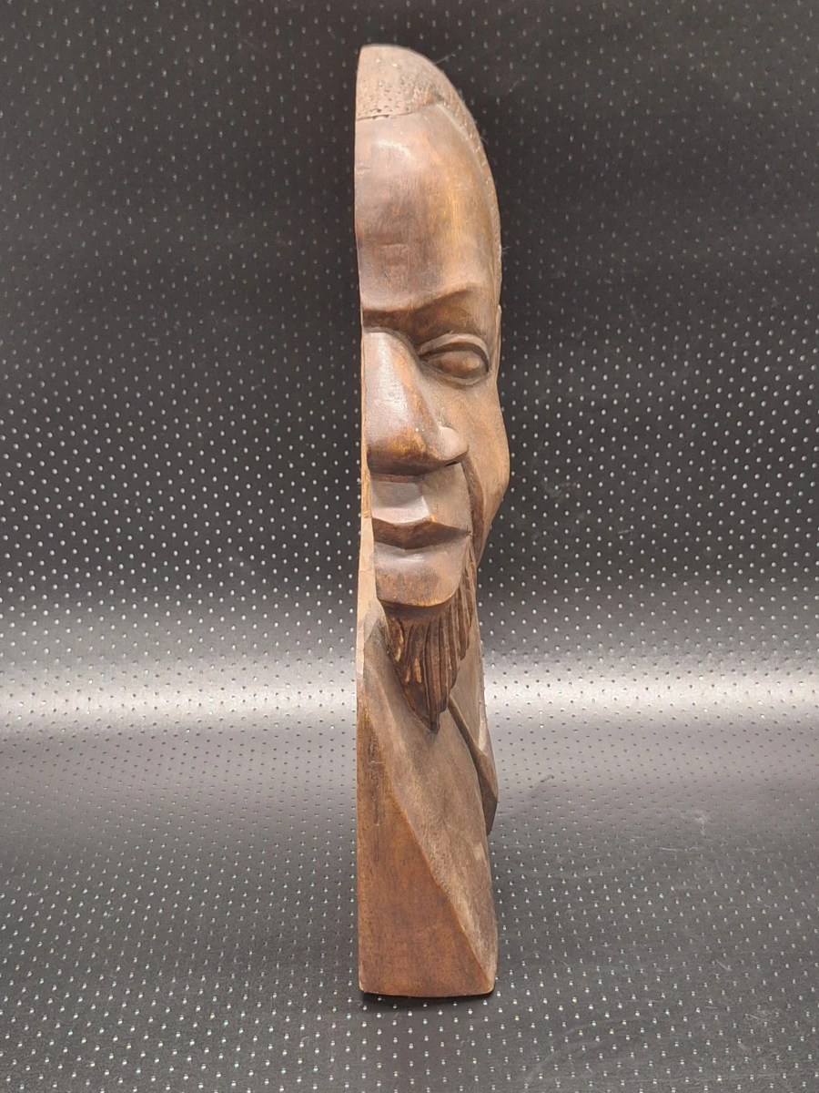 Unieke set Afrikaanse houten wandpanelen - Mid-Century Modern (man en vrouw)