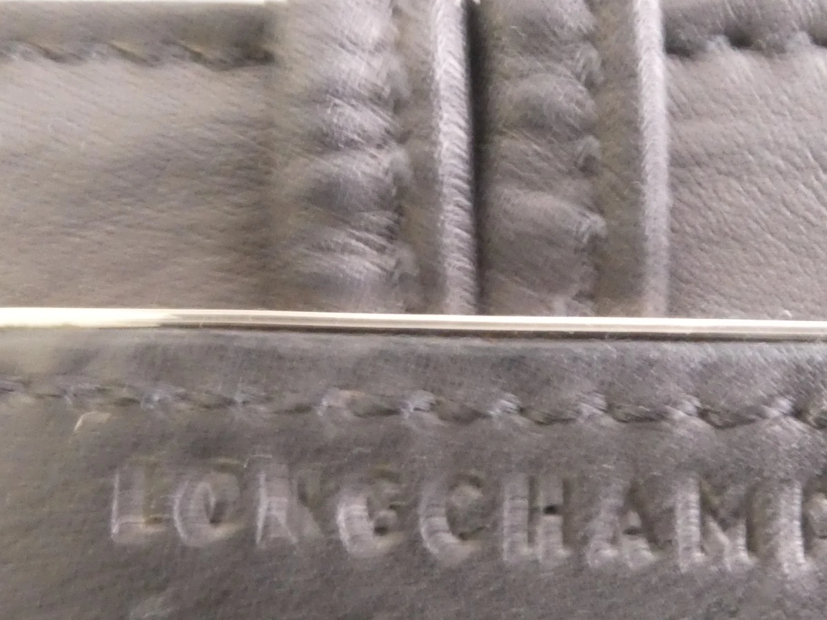 Zwarte leren handtas Longchamp Roseau made in Marokko